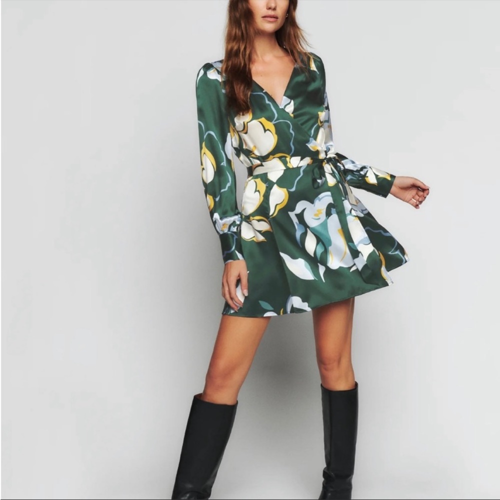 Reformation Petites Chrisley Silk Dress